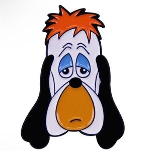Droopy 1943 Cartoon Dog Enamel Pin, Black & White Dog Pin, Nostalgia Pin